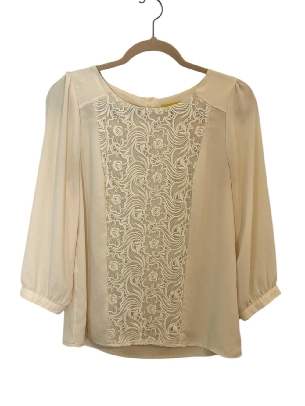 Anthropologie Maeve Cream Lace Blouse- Size 6